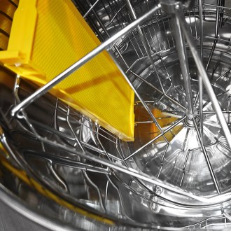 Honigschleuder Mellarius MaxiLine 5 Waben Hand mit großem Griff Dia 52